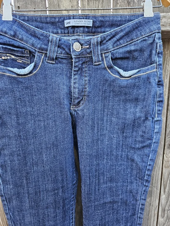 Lee Straight Leg Women's Jeans in Dark Blue Denim Size 19 - Picture 6 of 16